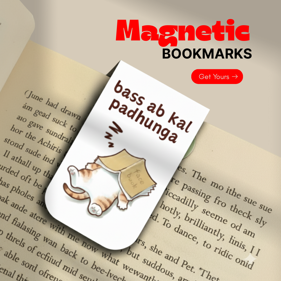 Magnetic bookmarks