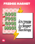 Good Food Good Mood set of 2 fridge magnet