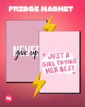 Never Give Up set of 2 fridge magnet