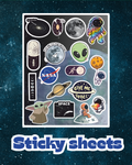 Space Laptop Sticker Sheet