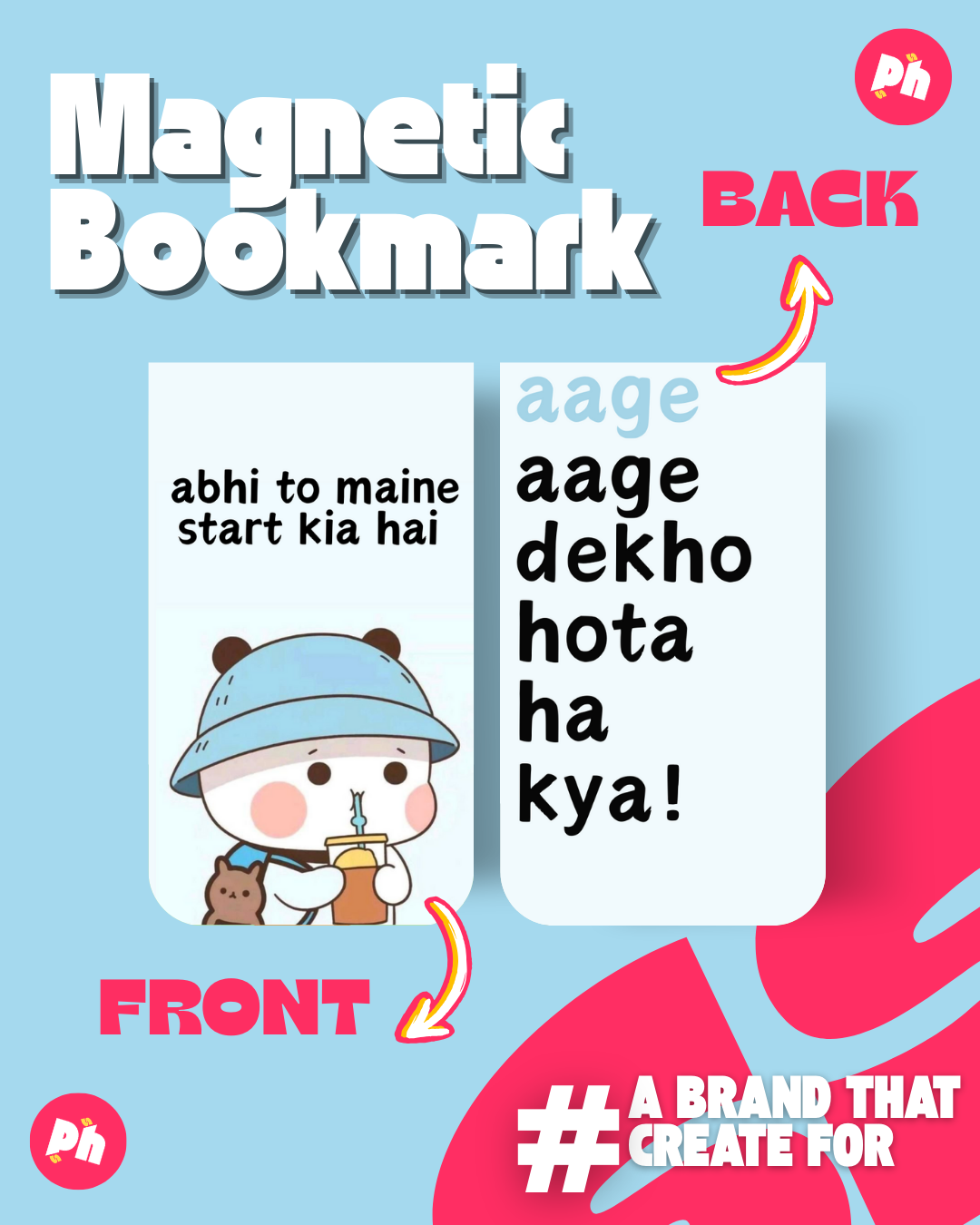Abhi to maine start kia hai cute bookmark