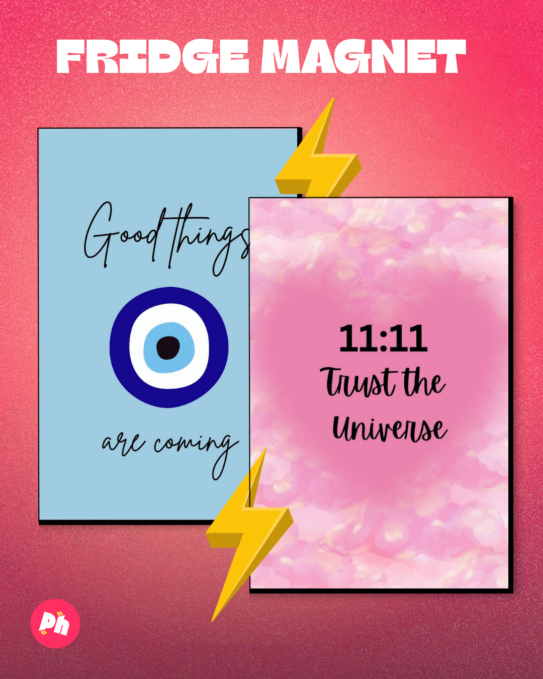 Good Things Coming & 11:11 set of 2 fridge magnet