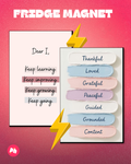 Affirmations set of 2 fridge magnet