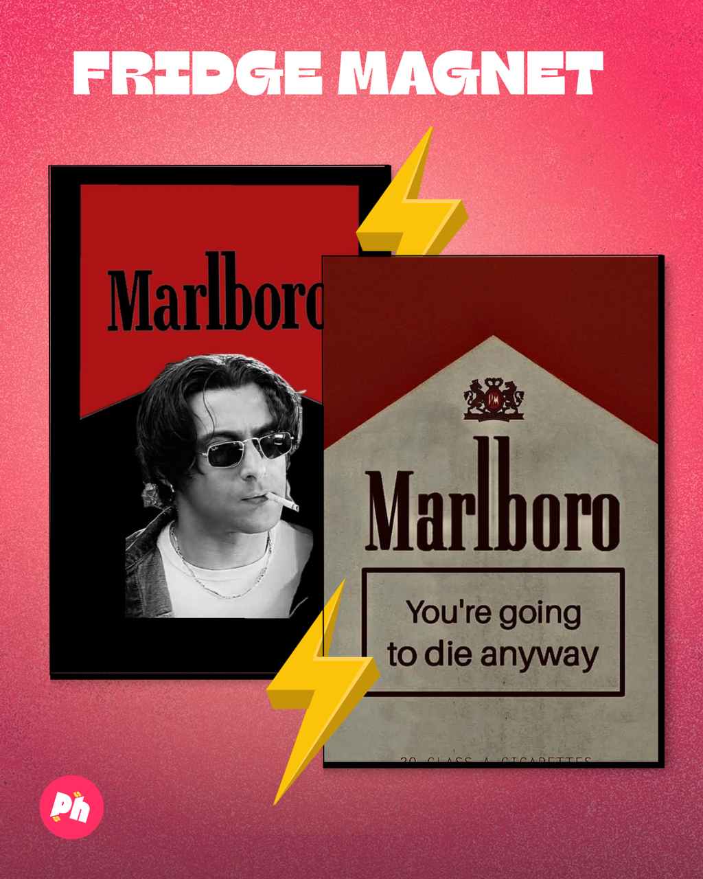 Marlboro X salman khan Cigarette set of 2 fridge magnet
