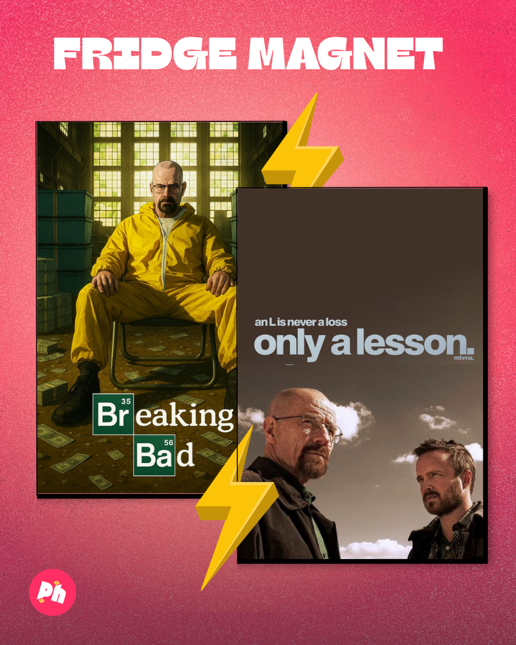 Breaking Bad set of 2 fridge magnet