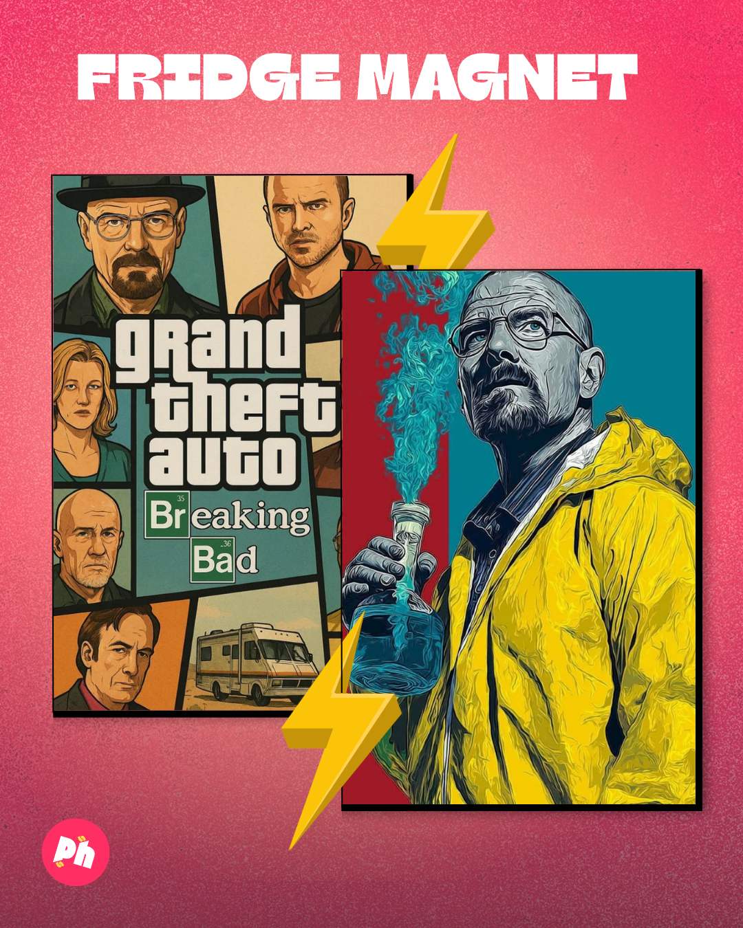 Breaking Bad set of 2 fridge magnet