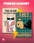 Cute Cat set of 2 fridge magnet