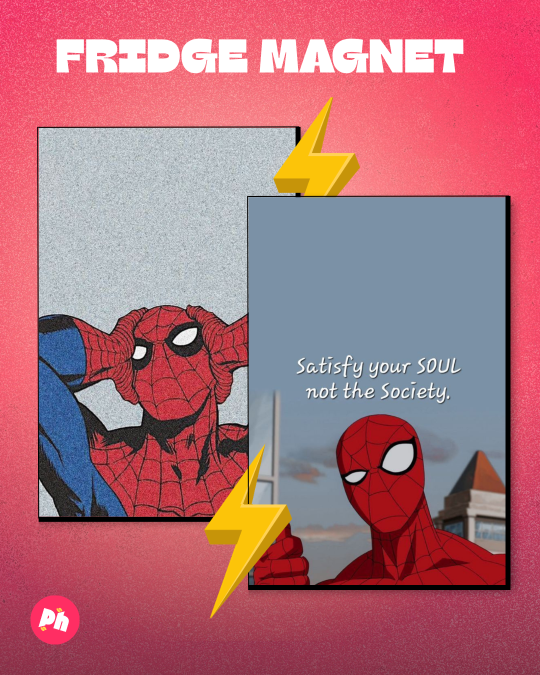 Spider-Man “Satisfy your Soul” set of 2 fridge magnet
