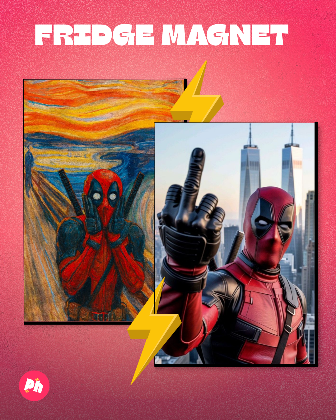 Deadpool set of 2 fridge magnet