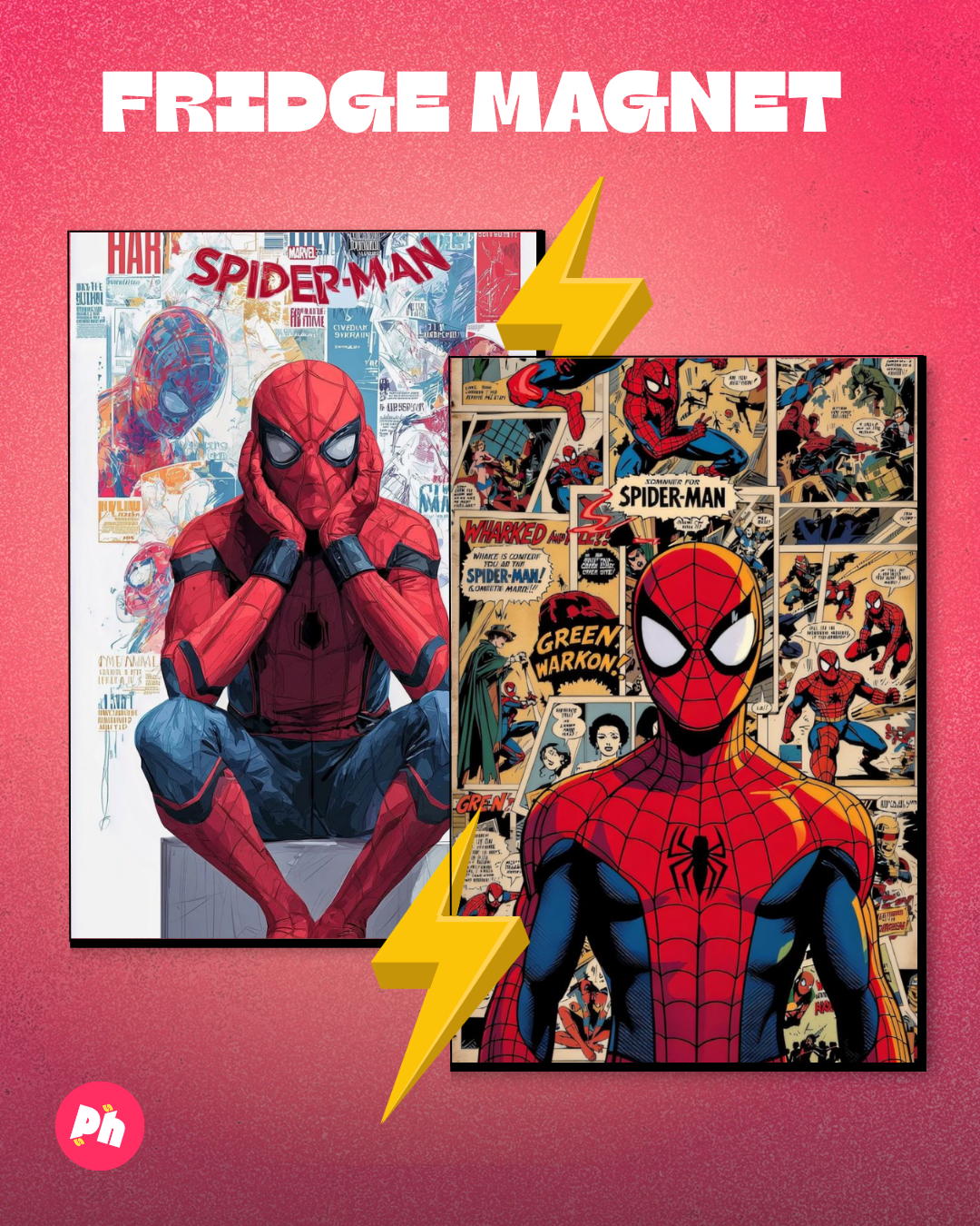 Spider-Man Comic set of 2 fridge magnet