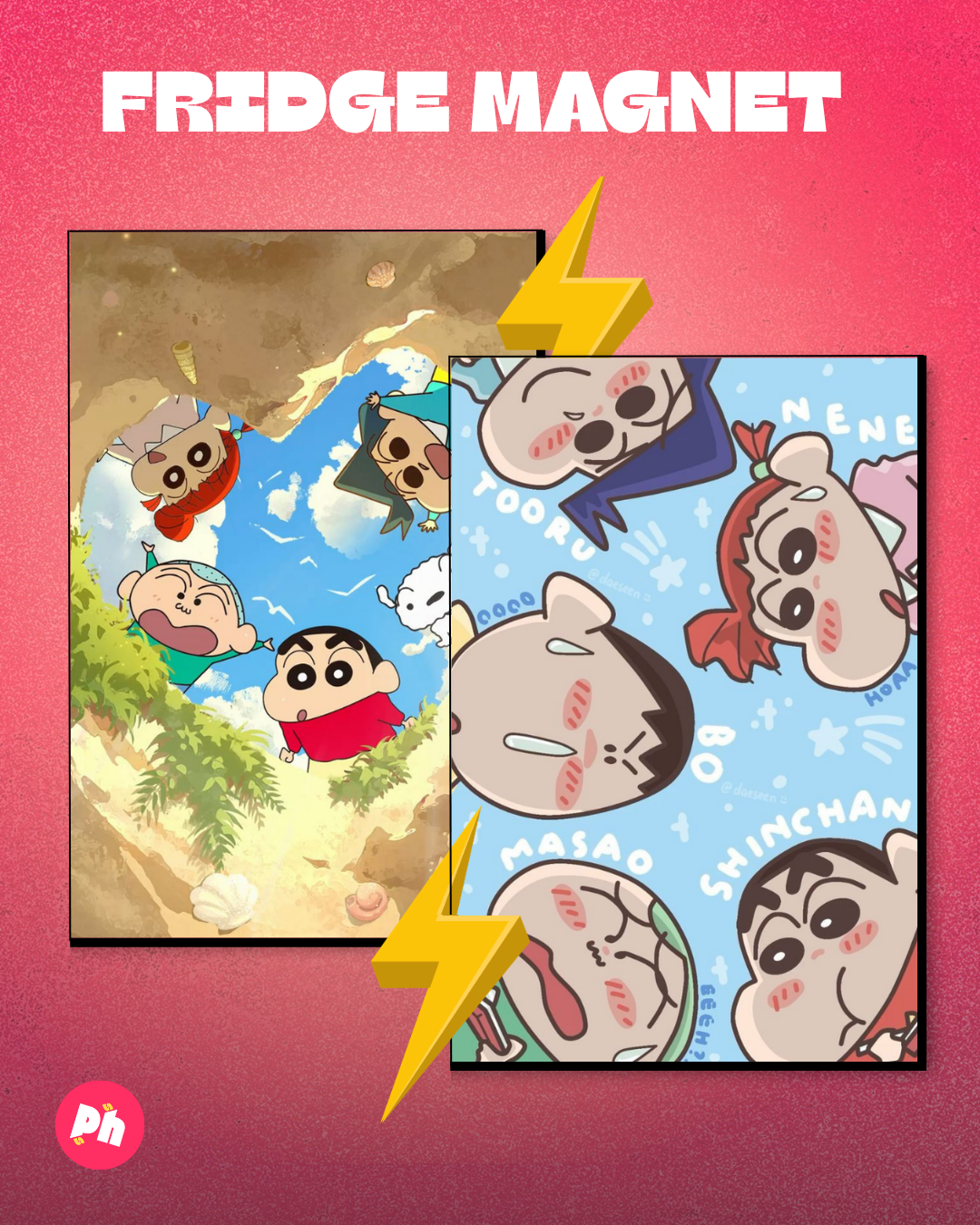 Shinchan Friends set of 2 fridge magnet