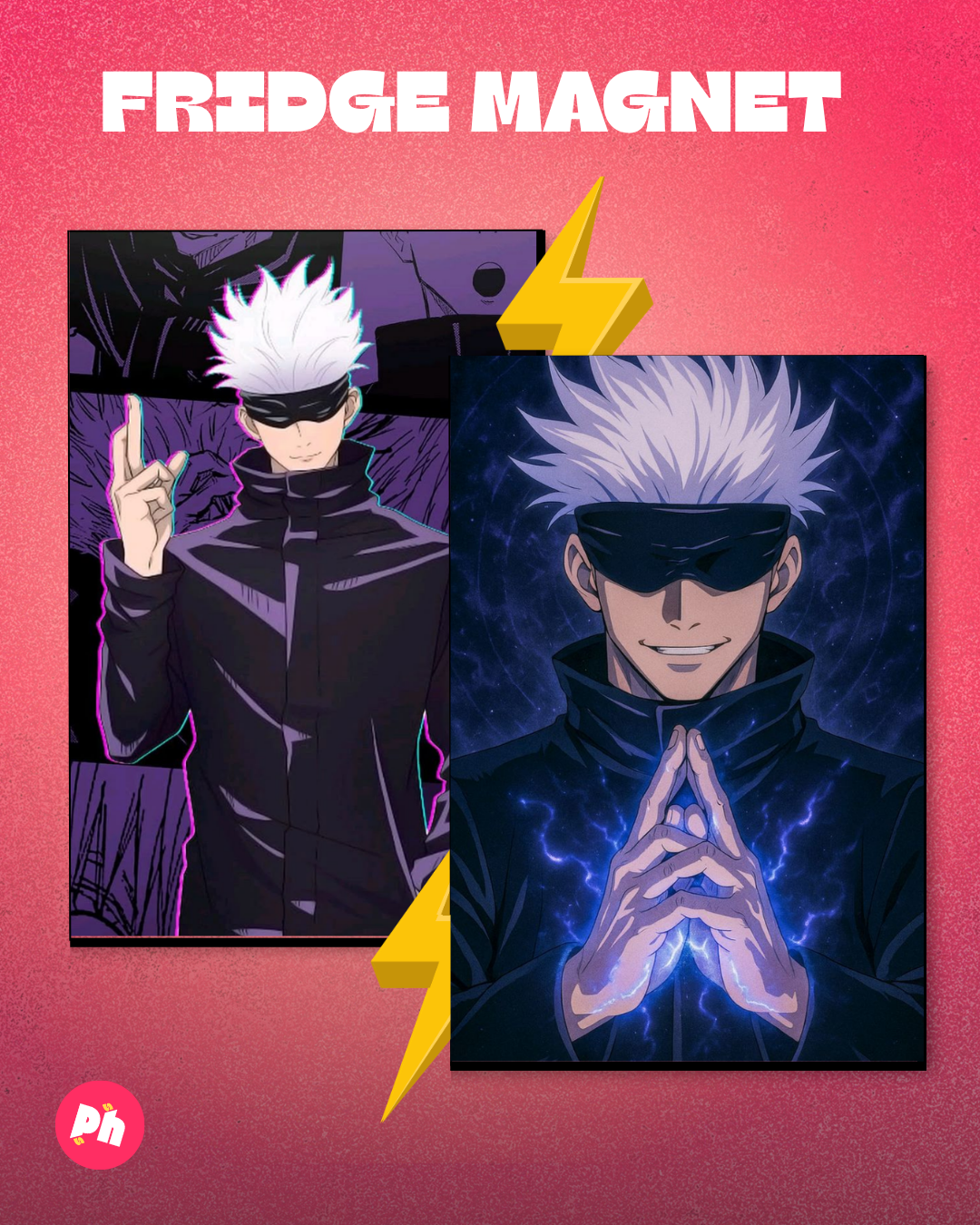 Jujutsu Kaisen Gojo Satoru Set of 2 Fridge Magnet