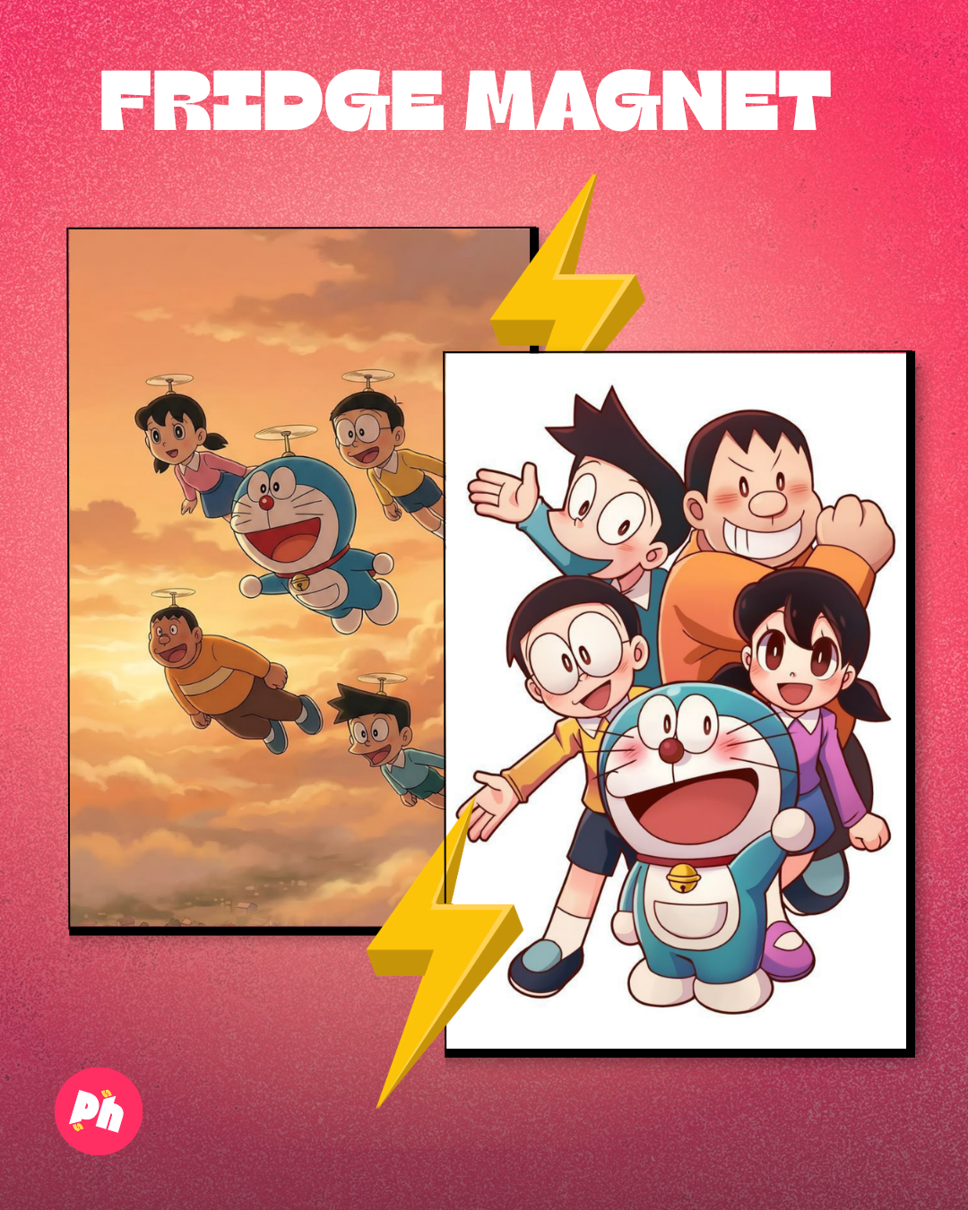 Doraemon Group set of 2 fridge magnet