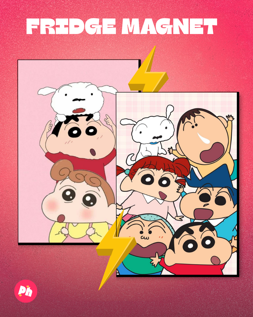 Crayon Shin-chan Group set of 2 fridge magnet