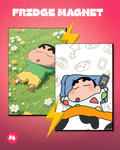 Shin-chan Sleeping set of 2 fridge magnet