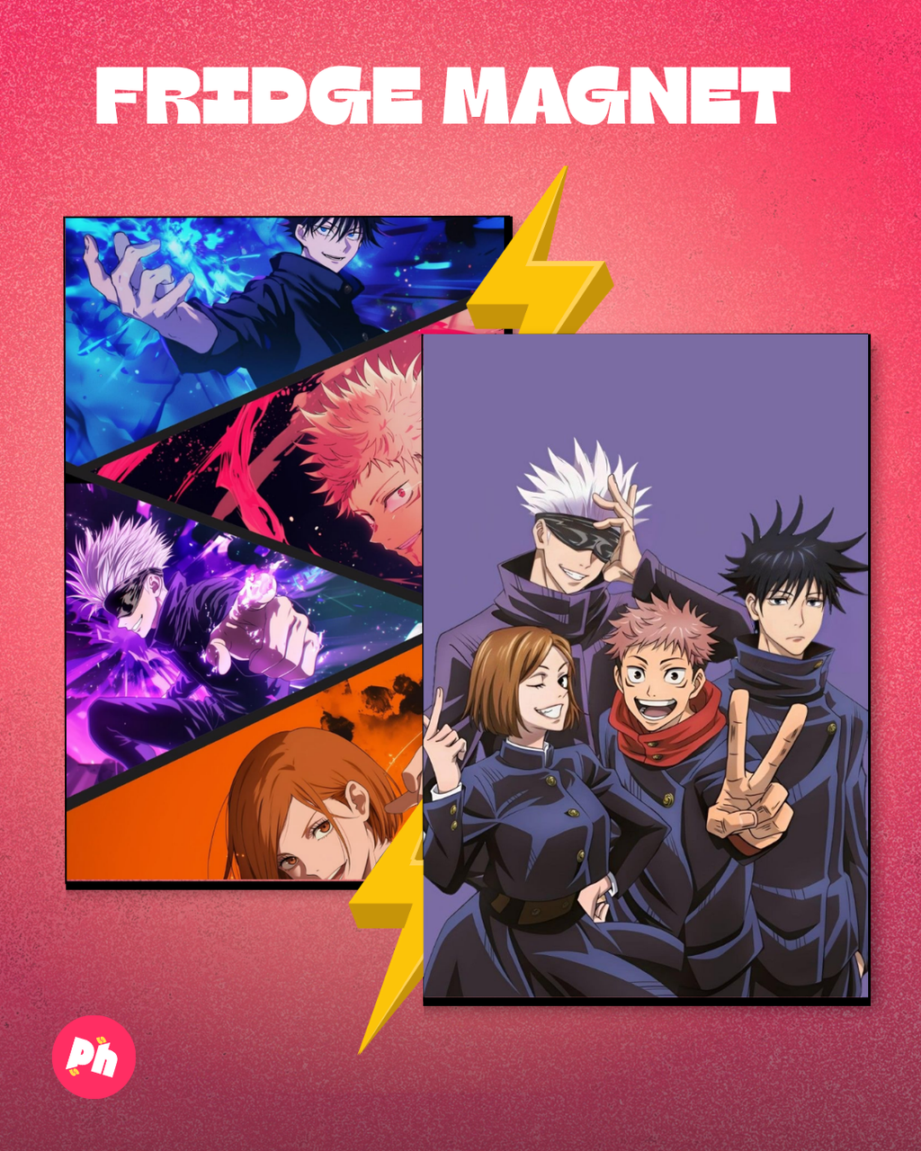Jujutsu Kaisen Characters Set of 2 Fridge Magnet