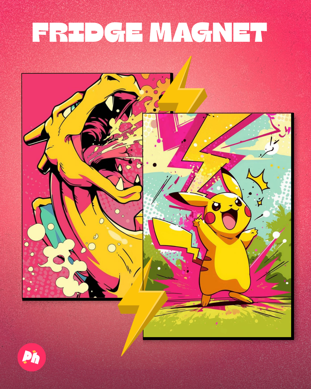 Charizard & Pikachu set of 2 fridge magnet