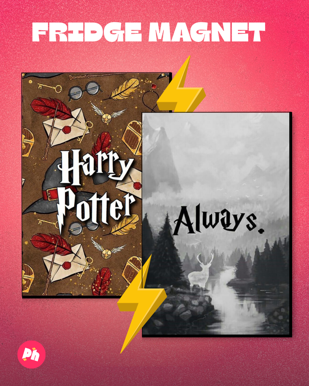Harry Potter “Always” set of 2 fridge magnet