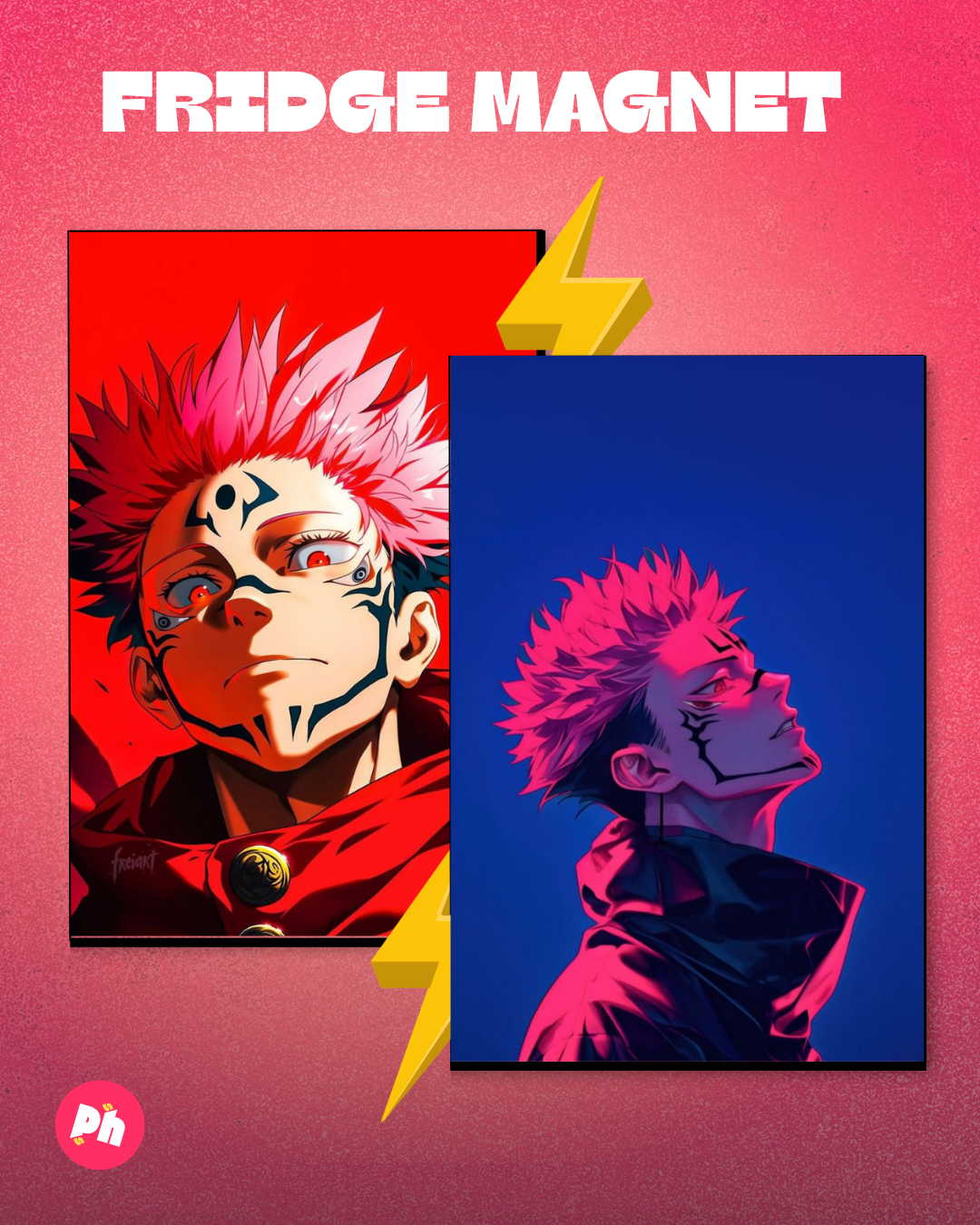 Jujutsu Kaisen Sukuna Set of 2 Fridge Magnet