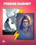 Shiva & Nandi set of 2 fridge magnet