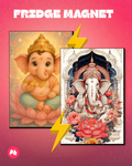 Lord Ganesha set of 2 fridge magnet