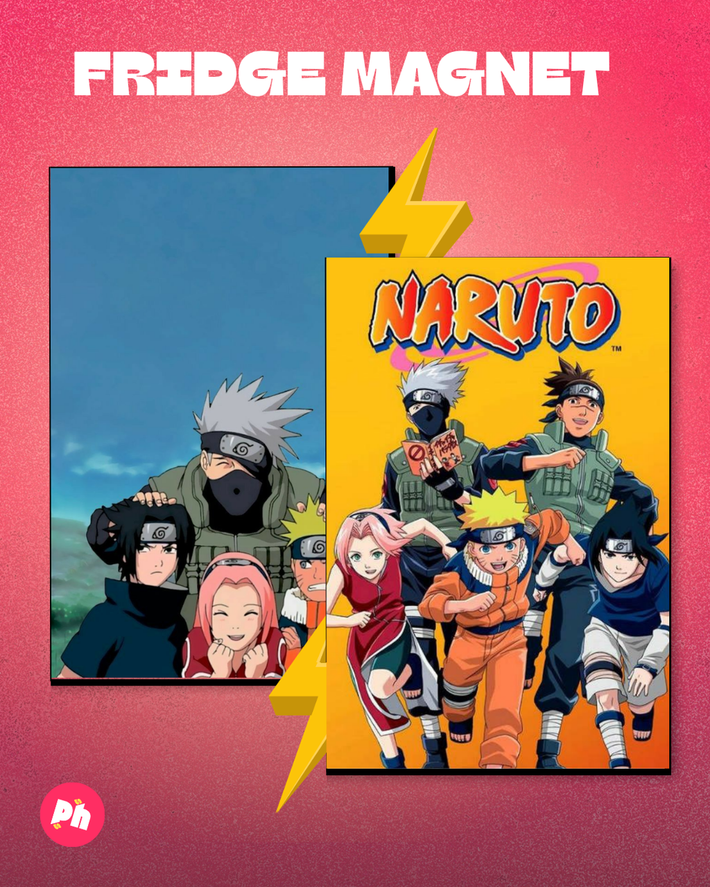 Naruto Team 7 Set of 2 Fridge Magnet