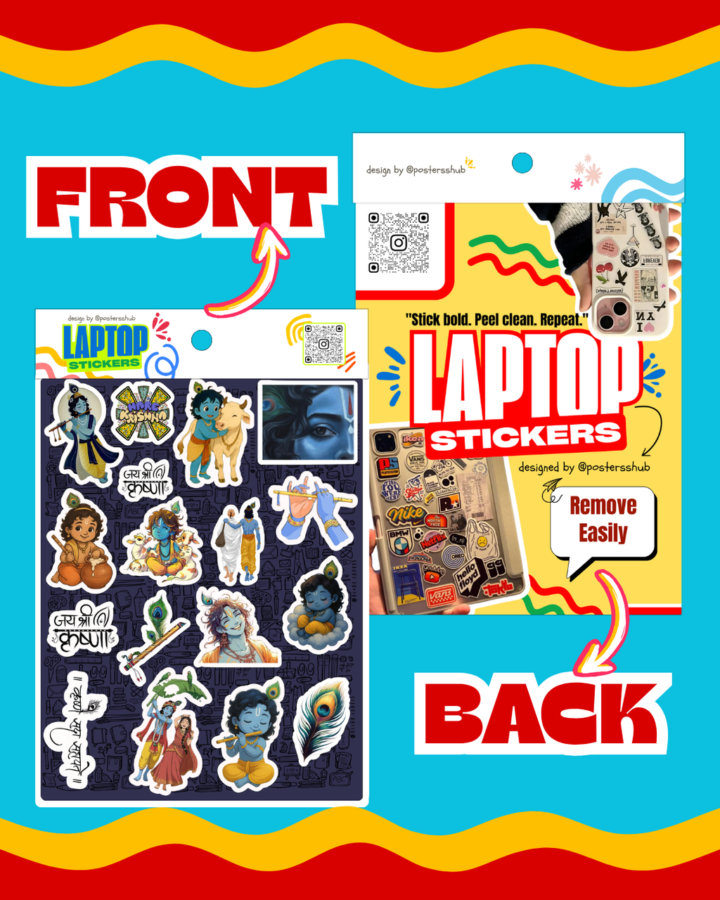 Krishna Ji Laptop Sticker Sheet
