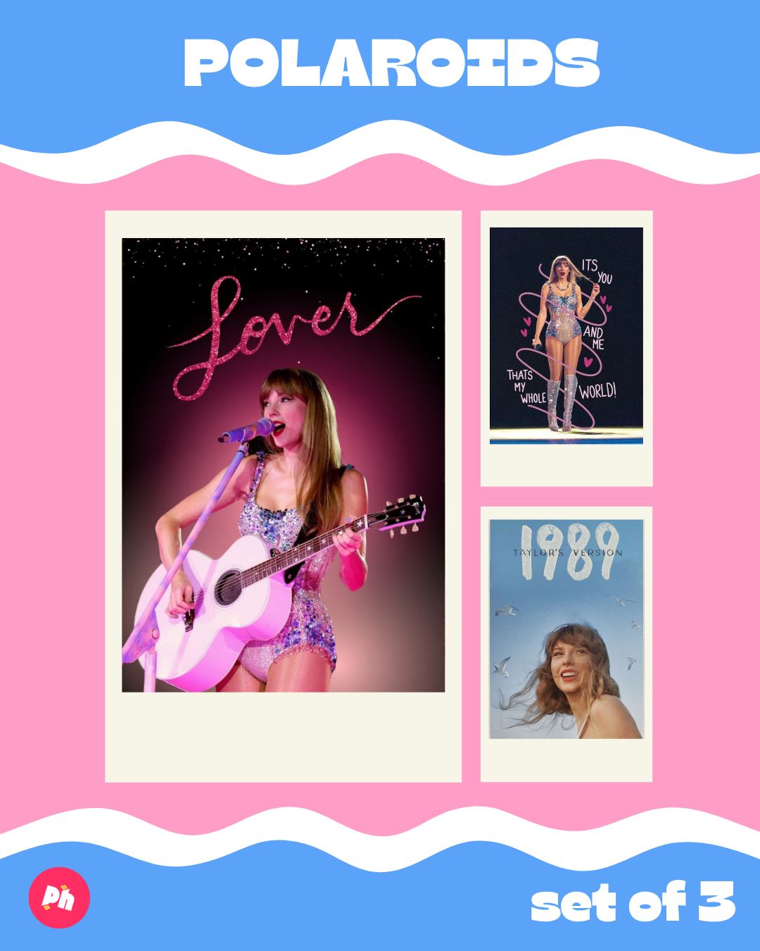 Taylor Swift Polaroid set of 3