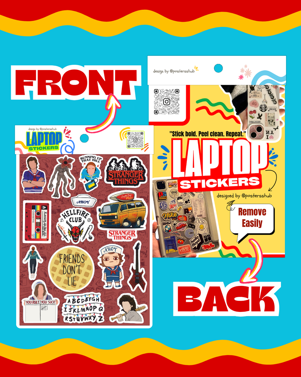 Stranger Things Laptop Sticker Sheet