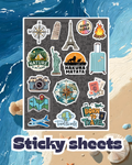 Travel Laptop Sticker Sheet