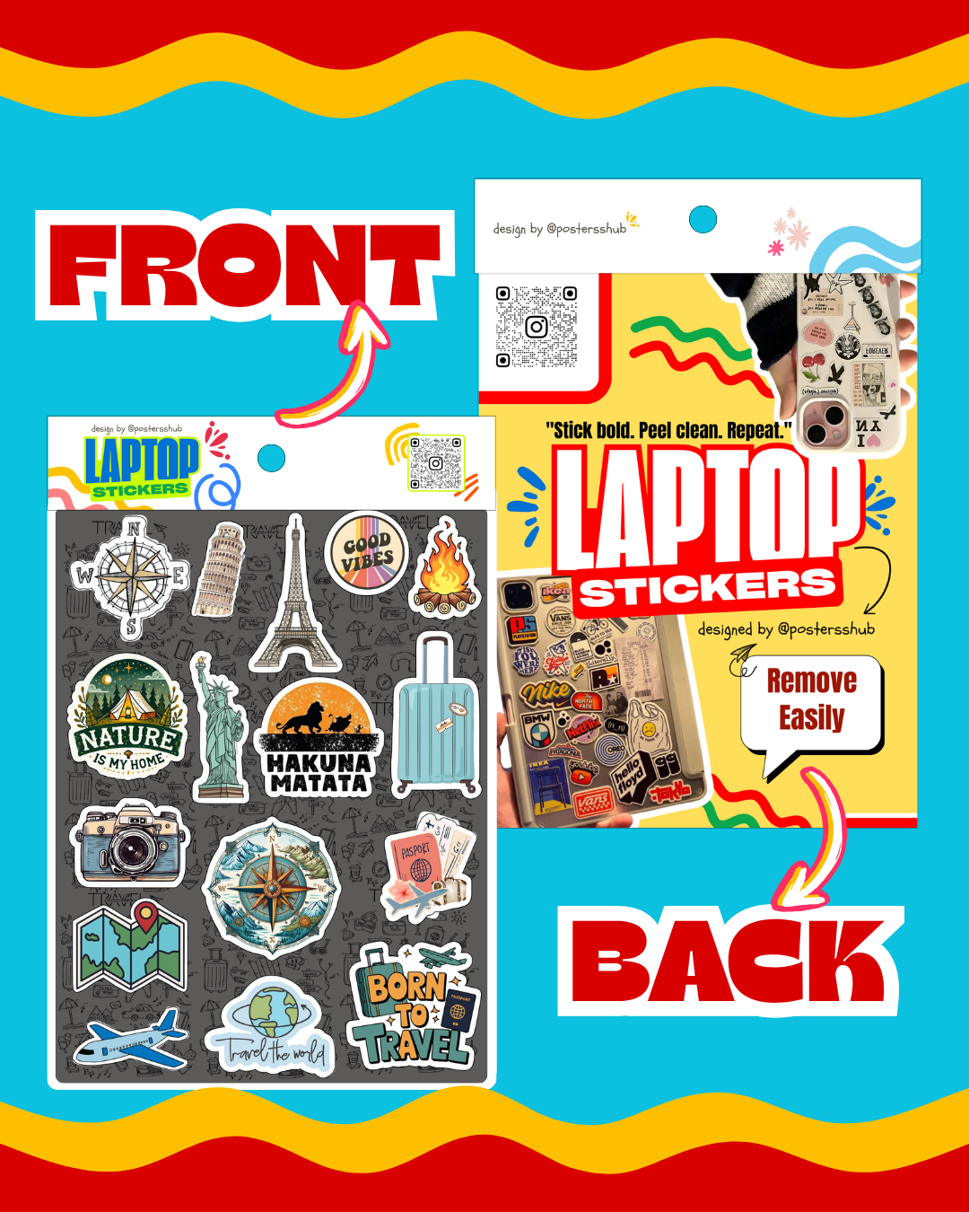 Travel Laptop Sticker Sheet