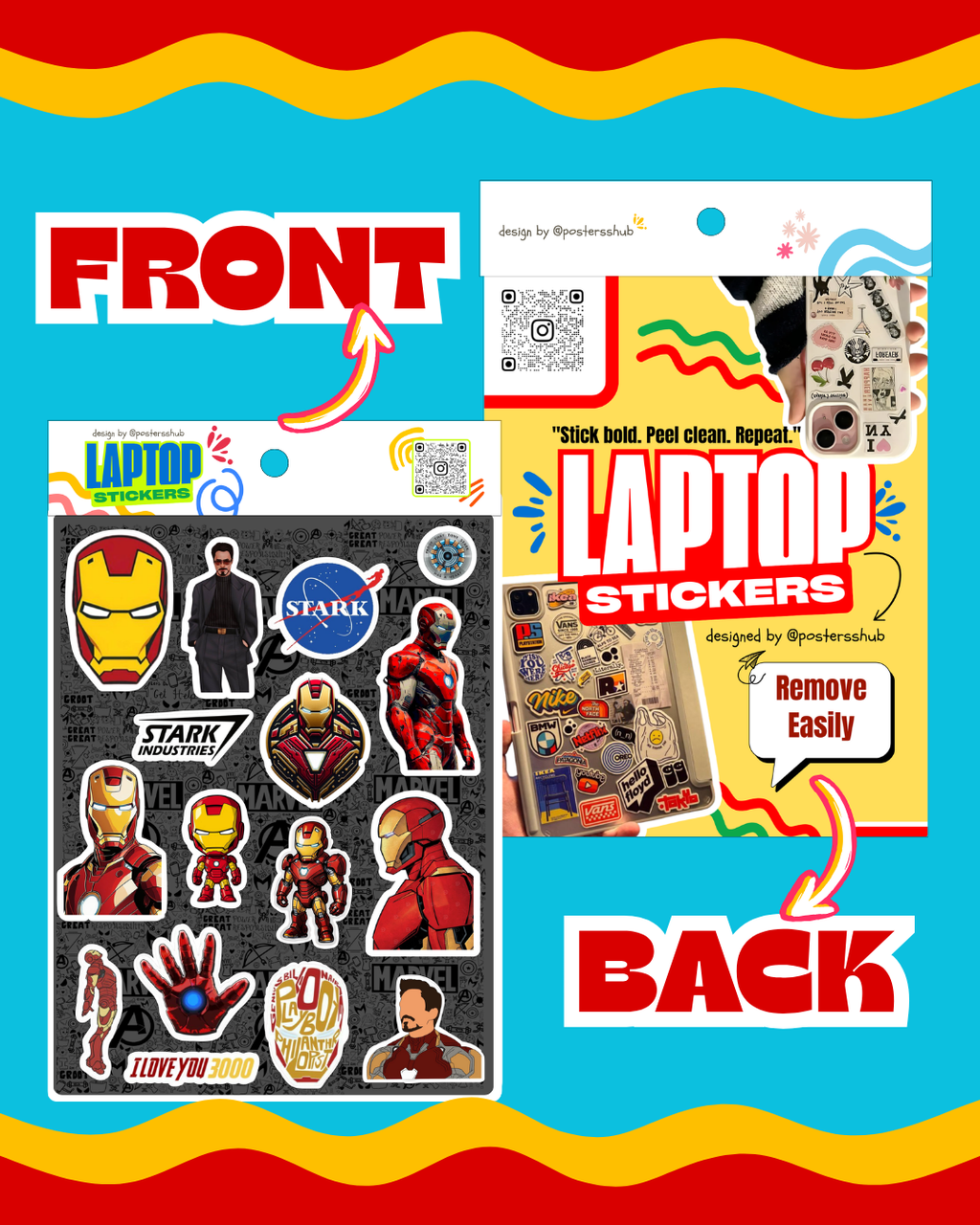 Ironman Laptop Sticker Sheet