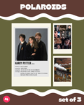 Harry Potter Asthetic Polaroid set of 3