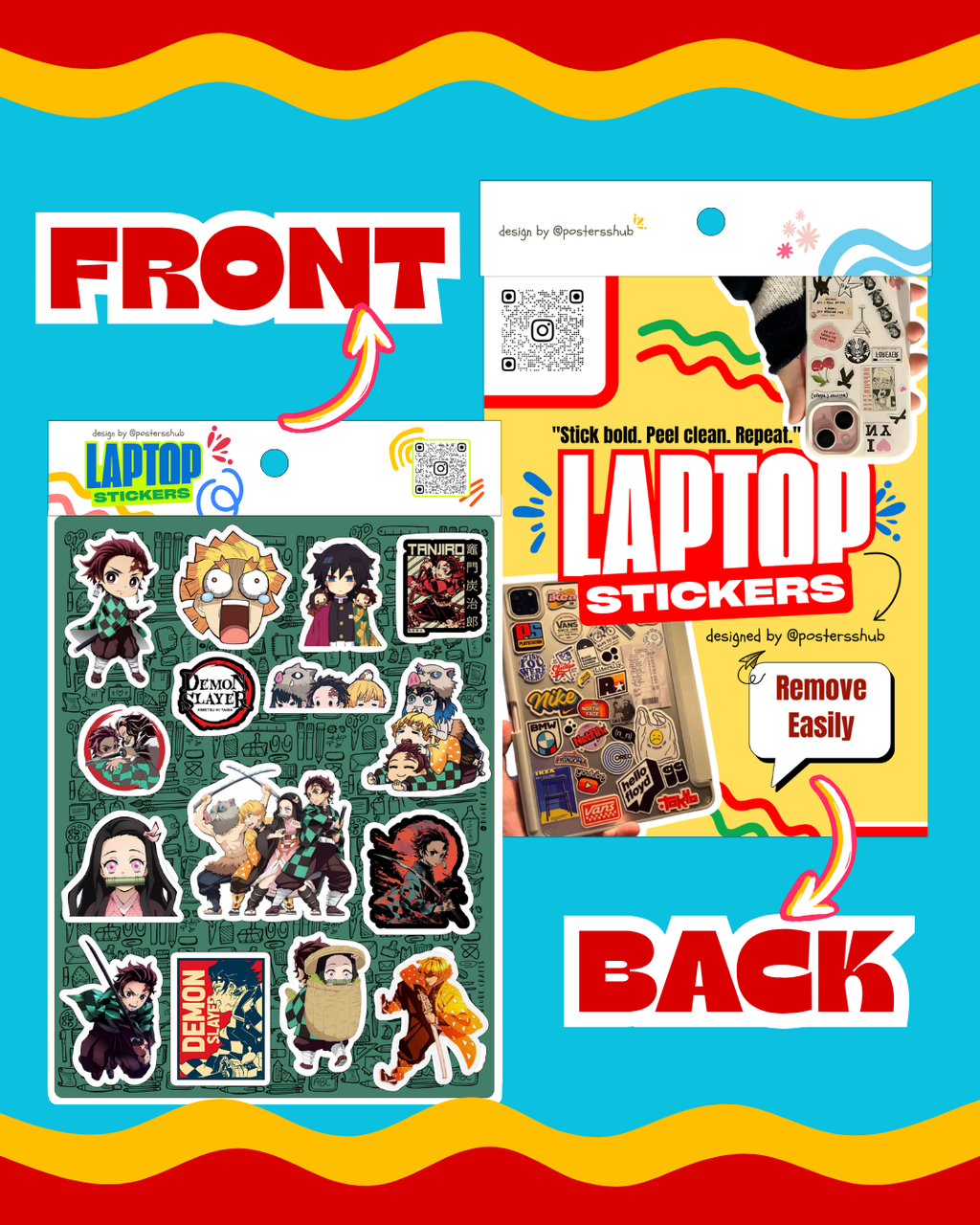 Demon Slayer Laptop Sticker Sheet
