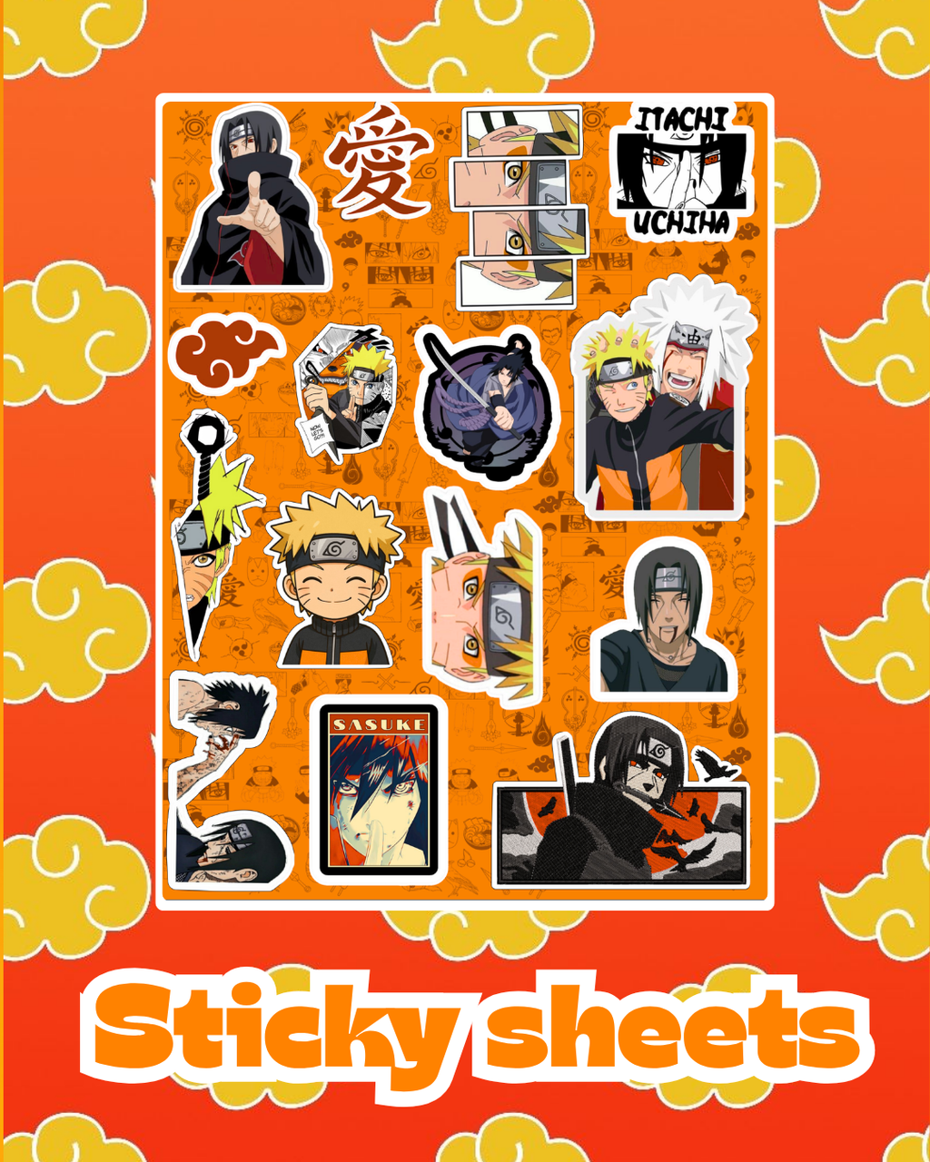 Naruto Laptop Sticker Sheet