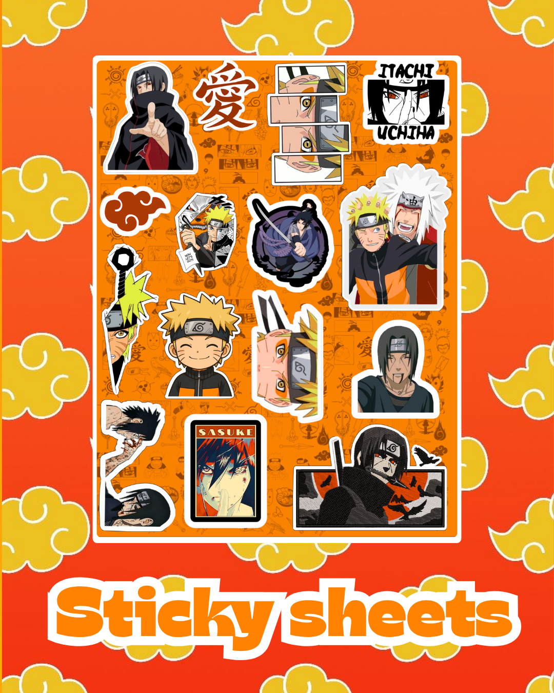 Naruto Laptop Sticker Sheet