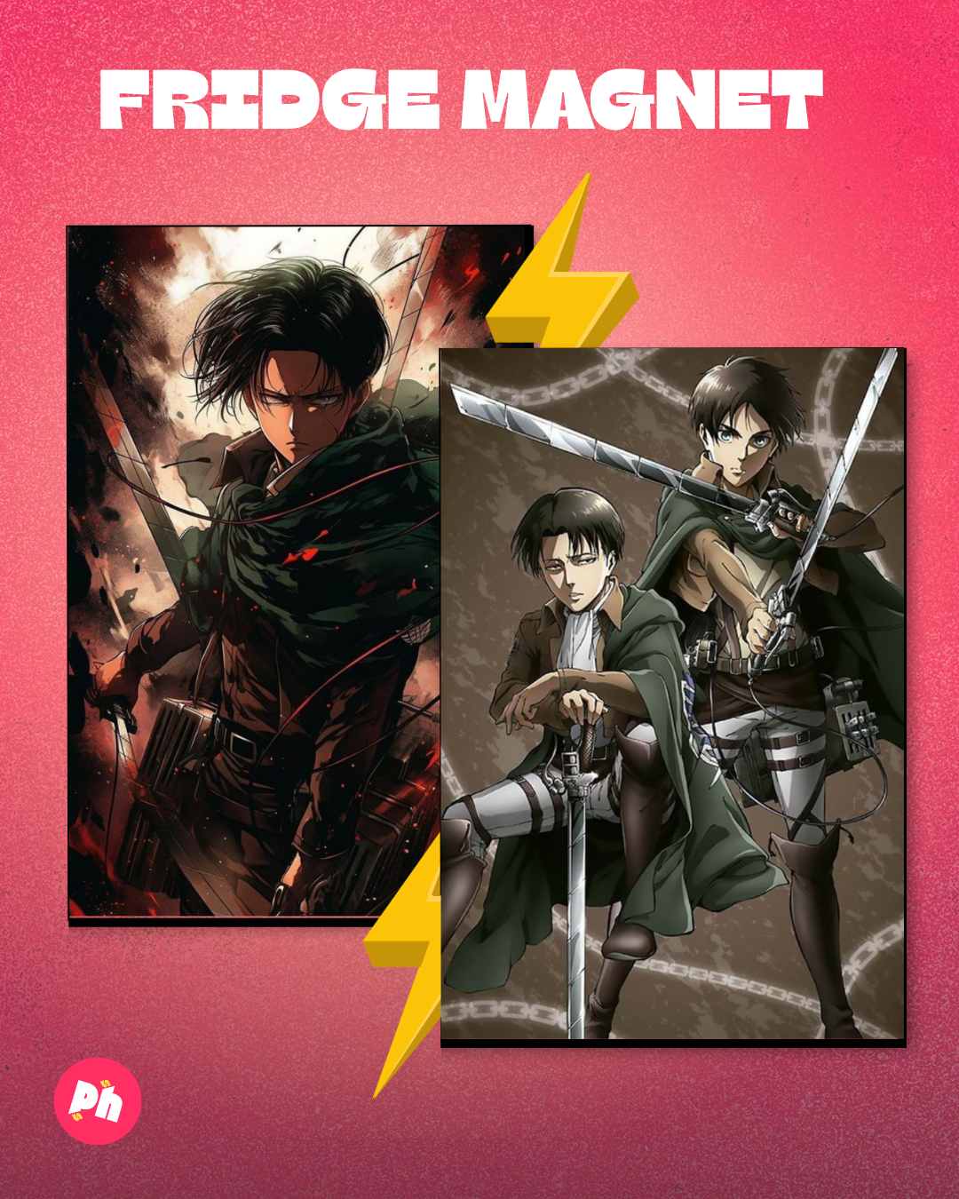 Attack on Titan Eren Set of 2 Fridge Magnet