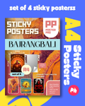 Bajrangbali Set of 4 Sticky Poster