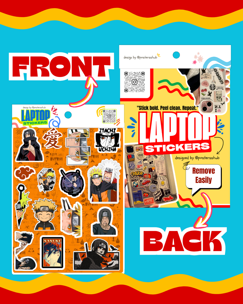 Naruto Laptop Sticker Sheet