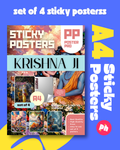 Krishna Ji Set of 4 Sticky Poster