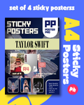 Taylor Swift Set of 4 Sticky Poster