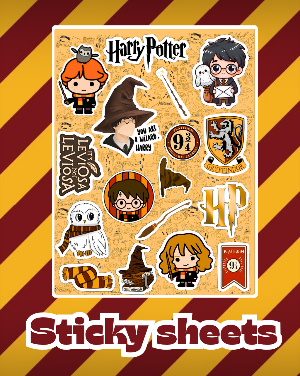 Harry Potter Laptop Sticker Sheet