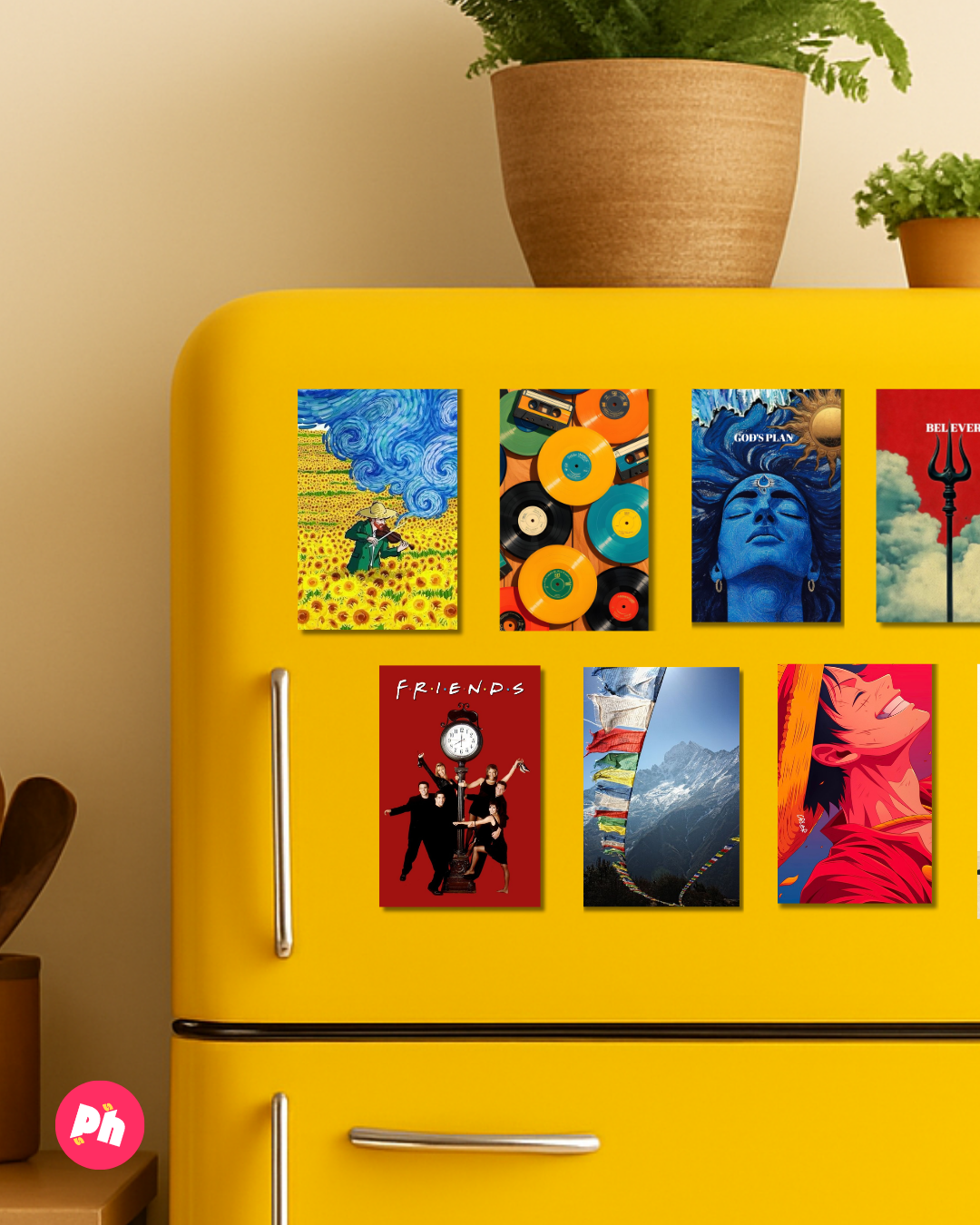 Shiva Family set of 2 fridge magnet