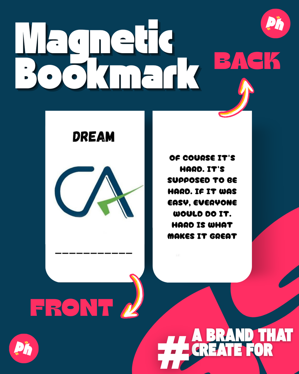 Dream CA Magnetic Bookmark