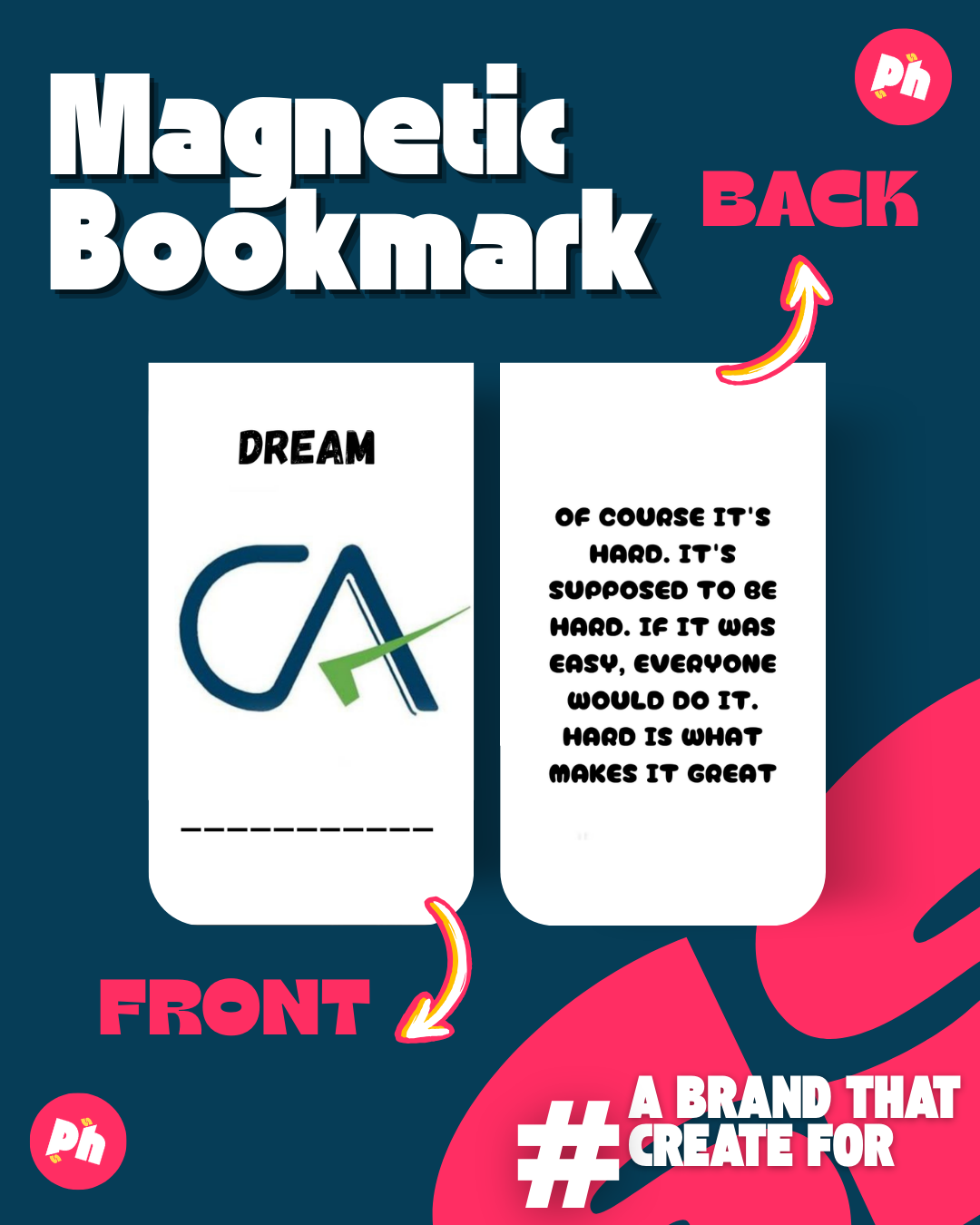Dream CA Magnetic Bookmark