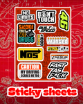 Bike Laptop Sticker Sheet