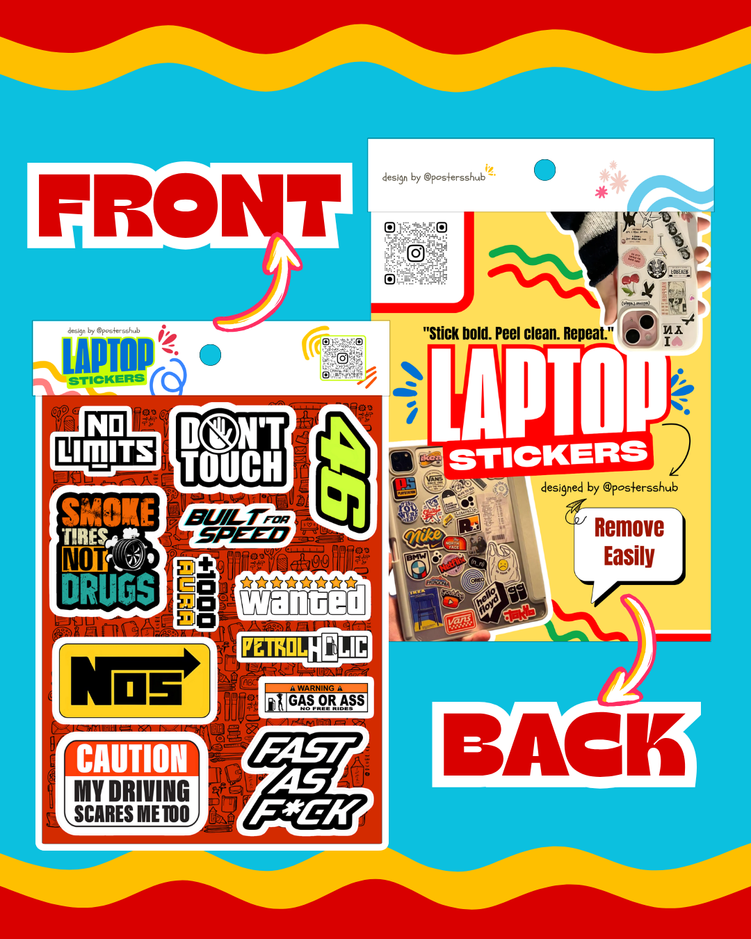 Bike Laptop Sticker Sheet