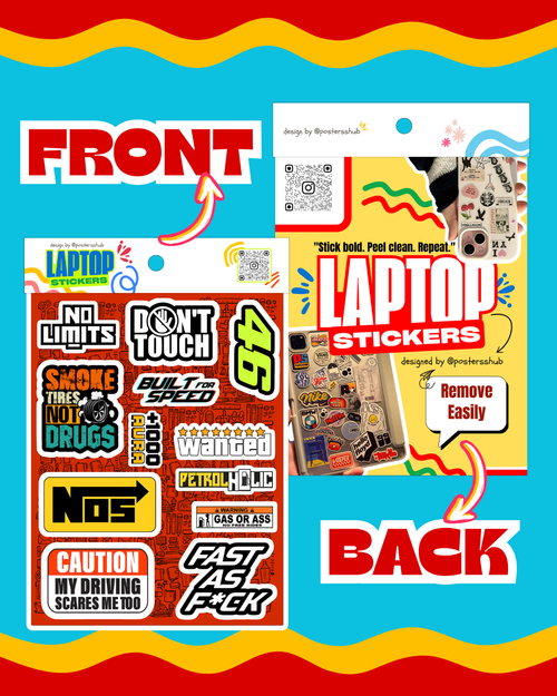 Bike Laptop Sticker Sheet