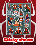 Spiderman Laptop Sticker Sheet