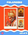 Lord Hanuman Polaroid set of 3